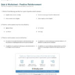 Quiz  Worksheet  Positive Reinforcement  Study For Positive Psychology Worksheets