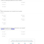 Quiz  Worksheet  Practice Graphing Absolute Value Inequalities With Absolute Value Inequalities Worksheet Answers Algebra 1