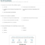 Quiz  Worksheet  Preamble Articles  Amendments Of The Us With Is It Constitutional Worksheet Answers
