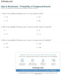 Quiz  Worksheet  Probability Of Compound Events  Study For Probability Of Compound Events Worksheet Answers