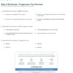 Quiz  Worksheet  Progressive Tax Structure  Study Intended For Taxation Worksheet Answers
