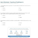 Quiz  Worksheet  Properties Of Parallelograms  Study Pertaining To Properties Of Parallelograms Worksheet Answer Key