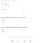Quiz  Worksheet  Relationships Between Angles  Study And Complementary And Supplementary Angles Worksheet Answers
