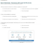 Quiz  Worksheet  Resonance With Lewis Dot Structures  Study Also Lewis Structure Practice Worksheet