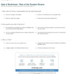 Quiz  Worksheet  Rise Of The Russian Empire  Study As Well As The Rise Of Rome Worksheet Answers