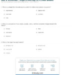 Quiz  Worksheet  Slope  Intercept Of A Linear Models  Study In Slope And Y Intercept Worksheets With Answer Key