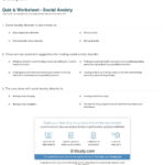 Quiz  Worksheet  Social Anxiety  Study Intended For Eating Disorder Treatment Worksheets