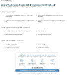 Quiz  Worksheet  Social Skill Development In Childhood  Study For Social Skills Worksheets For Middle School