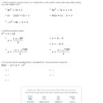 Quiz  Worksheet  Solving Nonstandard Quadratics  Study For Solving Quadratic Equations Worksheet