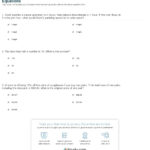 Quiz  Worksheet  Solving Word Problems With Linear Equations Within Solving Linear Equations Worksheet Answers