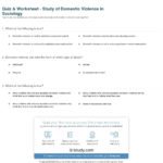 Quiz  Worksheet  Study Of Domestic Violence In Sociology  Study For Domestic Violence Worksheets
