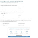 Quiz  Worksheet  Synthesis Reaction Formula  Study With Synthesis Reaction Worksheet