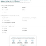 Quiz  Worksheet  Talking About The Near Future In Spanish Using Regarding Ir A Infinitive Worksheet Answers