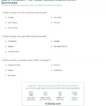 Quiz  Worksheet  The Roman Catholic Church's Seven Sacraments And Seven Sacraments Worksheet
