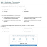 Quiz  Worksheet  Thermometer  Study Within Reading A Thermometer Worksheet