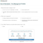 Quiz  Worksheet  Time Management Studies  Study With Regard To Time Management Worksheet