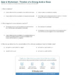 Quiz  Worksheet  Titration Of A Strong Acid Or Base  Study Within Neutralization Reactions Worksheet