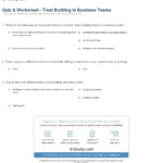 Quiz  Worksheet  Trust Building In Business Teams  Study Or Trust Planning Worksheet