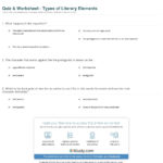 Quiz  Worksheet  Types Of Literary Elements  Study Within Literary Elements Review Worksheet