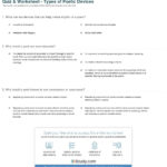 Quiz  Worksheet  Types Of Poetic Devices  Study Pertaining To Poetry Worksheets Middle School
