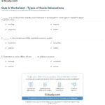 Quiz  Worksheet  Types Of Social Interactions  Study Inside Social Interaction Worksheets