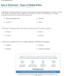 Quiz  Worksheet  Types Of Writing Styles  Study With Technical Writing Worksheets