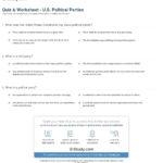 Quiz  Worksheet  Us Political Parties  Study Along With Us History Worksheets