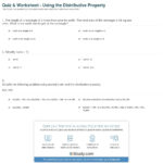 Quiz  Worksheet  Using The Distributive Property  Study Along With Factoring Distributive Property Worksheet Answers
