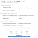 Quiz  Worksheet  What Is A Roth Ira Conversion  Study Within Ira Minimum Distribution Worksheet