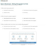 Quiz  Worksheet  Writing Paragraphs For Kids  Study Intended For Paragraph Writing Worksheets
