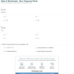 Quiz  Worksheet  Zero Exponent Rule  Study With Exponent Rules Worksheet With Answers