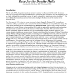 Race For The Double Helix Discussion Questions With Race For The Double Helix Worksheet Answers