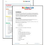 Rainbow Lab Rainbow Lab Along With Graduated Cylinder Measuring Liquid Volume Worksheet Answer Key