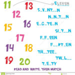 Read And Write Then Match The Numbers 11 To 20 Kids Words Learning With Regard To Learning To Read Worksheets