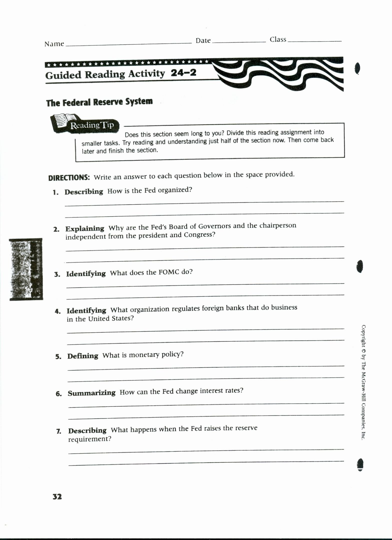 Reading A Credit Report Worksheet Answers For The History American Throughout The History Of American Banking Worksheet Answers