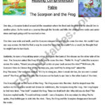 Reading Comprehension ´fable´ The Scorpion And The Frog  Esl As Well As Frog Reading Comprehension Worksheets