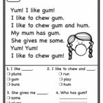 Reading Comprehension Worksheets 1St Grade Transcription And Within Year 1 Reading Comprehension Worksheets Free