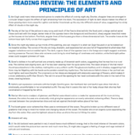 Reading Review The Elements And Principles Of Art Or Scholastic Art Worksheet Answers