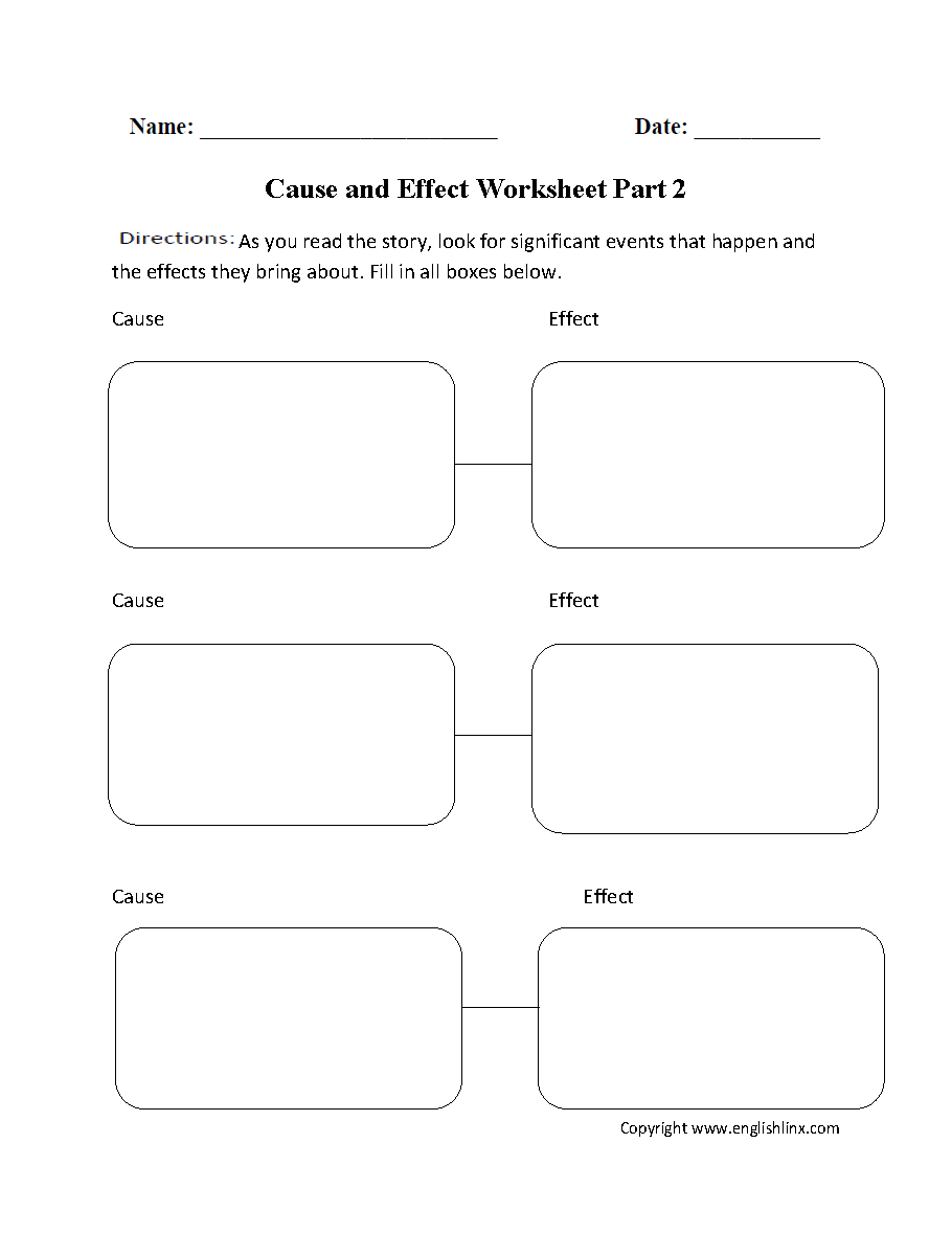 Reading Worksheets  Cause And Effect Worksheets Intended For Cause And Effect Worksheets 2Nd Grade