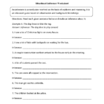 Reading Worksheets  Inference Worksheets Throughout Logical Reasoning Worksheets For Grade 3