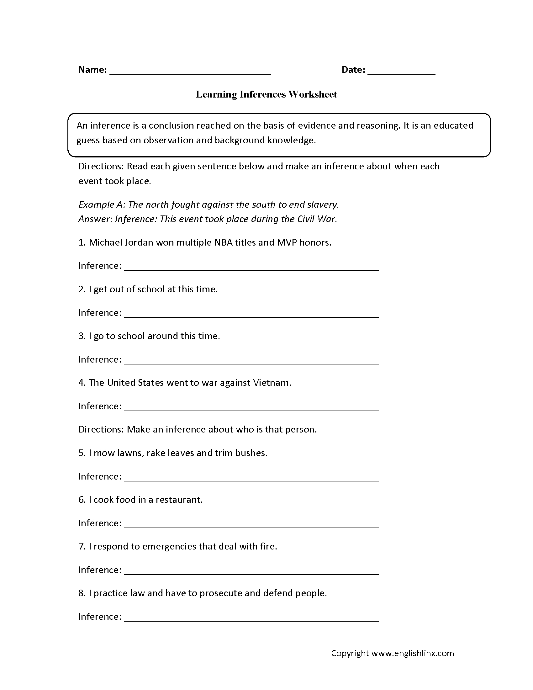 Reading Worksheets  Inference Worksheets Within Inference Worksheets 3Rd Grade