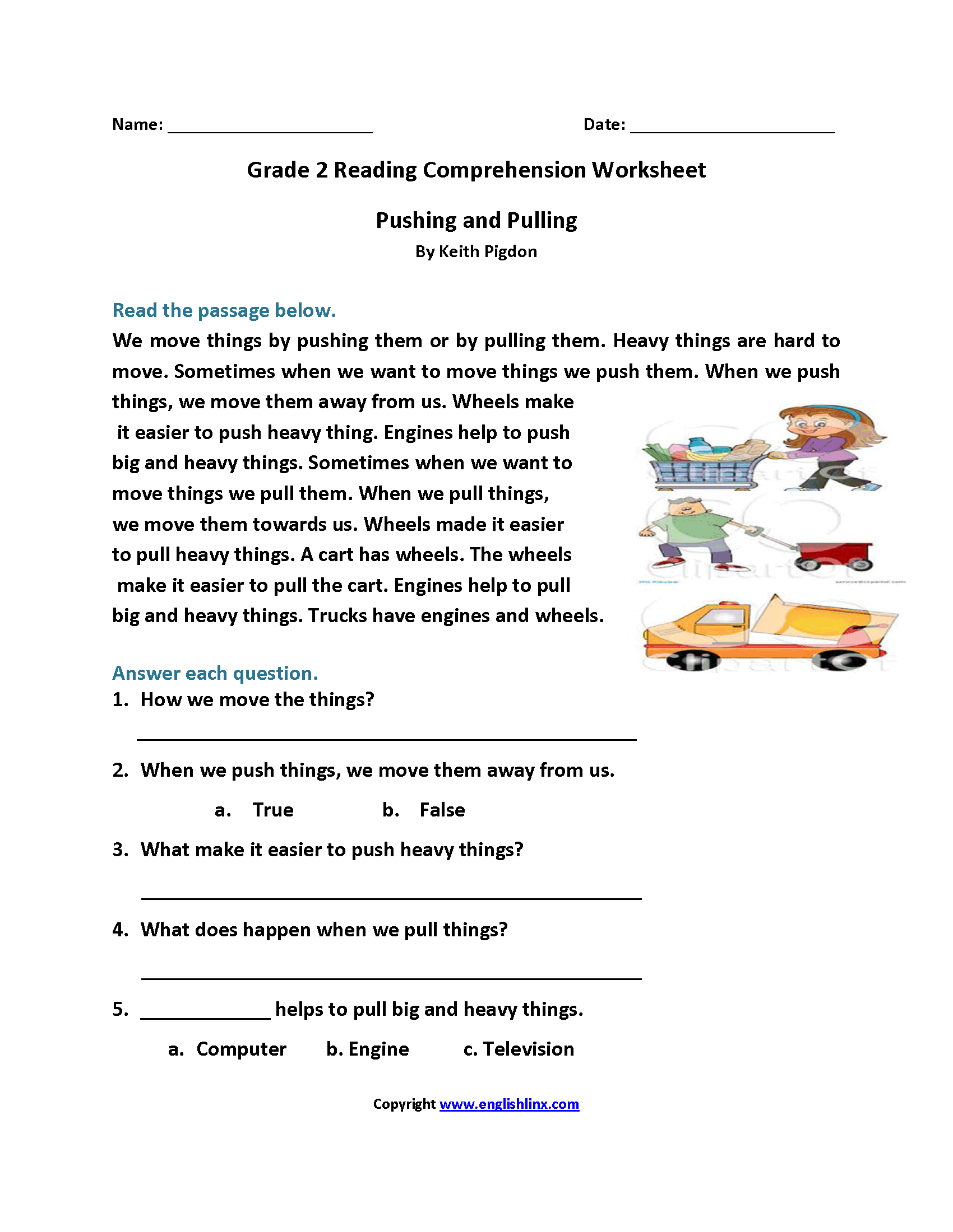 Reading Worksheets  Second Grade Reading Worksheets As Well As 2Nd Grade Ela Worksheets