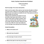 Reading Worksheets  Second Grade Reading Worksheets For Comprehension Worksheets For Grade 2