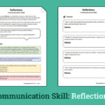 Reflections Communication Skill Worksheet  Therapist Aid And Communication Skills Worksheets