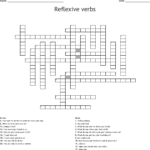 Reflexive Verbs Crossword  Wordmint Together With Reflexive Verbs Spanish Worksheet