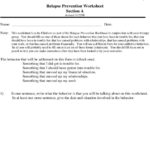 Relapse Prevention Workbook  Pdf In Honesty In Recovery Worksheet
