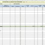 Residential Construction Cost Estimate Spreadsheet Estimating ... Along With Estimating Spreadsheet Template