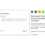Restaurant Payroll Accrual Spreadsheet Template In Word, Excel ... Pertaining To Payroll Accrual Spreadsheet