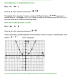 Review Of Quadratics With Regard To Quadratics Review Worksheet