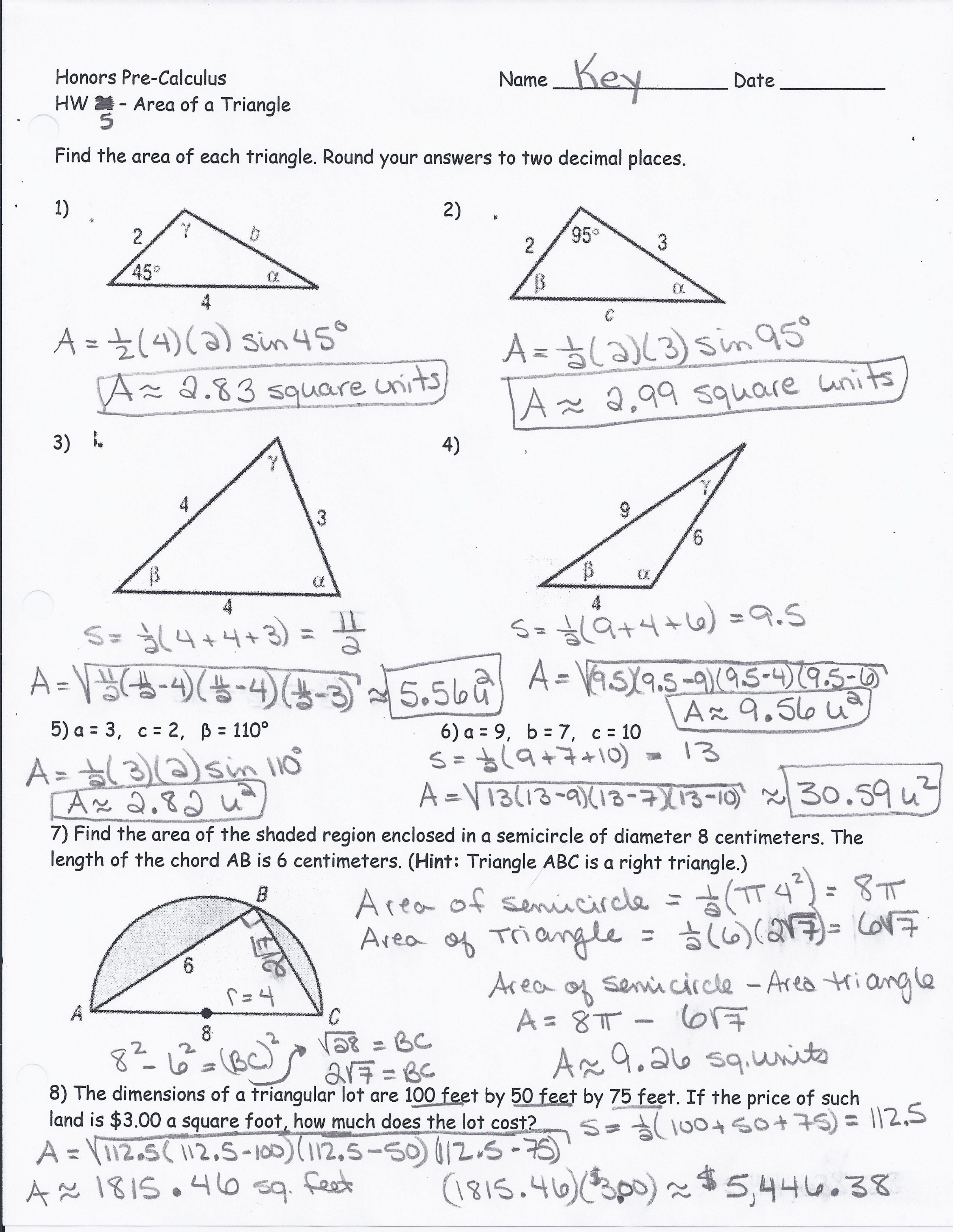 Right Triangle Trigonometry Worksheet With Answers  Geekchicpro With Regard To Trigonometry Practice Worksheets